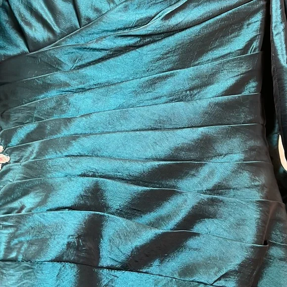 Jade Couture Mother of the Bride Teal Gown - Picture 9 of 16